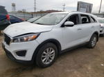 2018 Kia Sorento Lx White vin: 5XYPG4A34JG412444