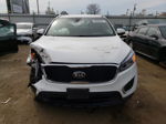 2018 Kia Sorento Lx White vin: 5XYPG4A34JG412444