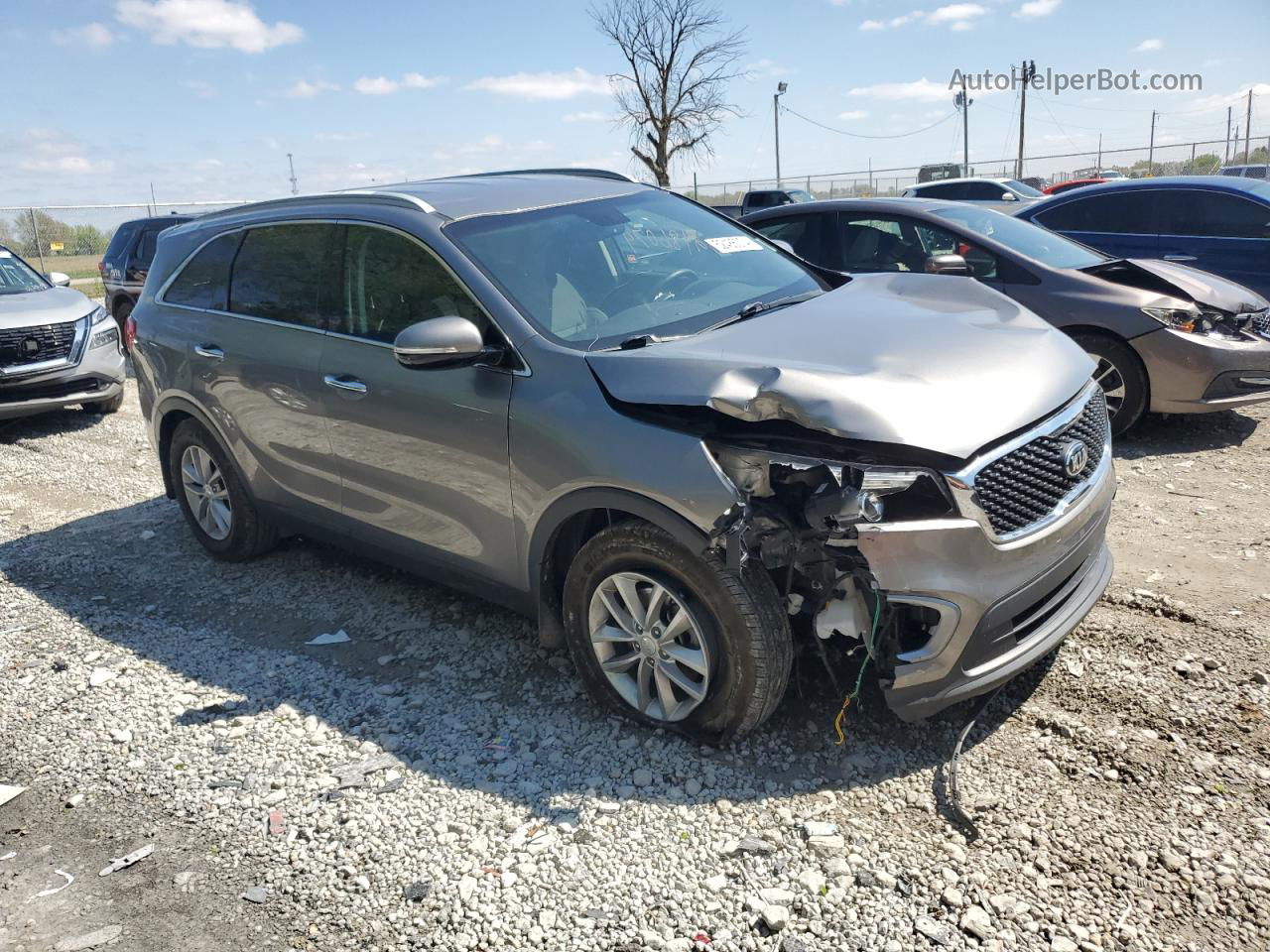 2017 Kia Sorento Lx Gray vin: 5XYPG4A35HG267540