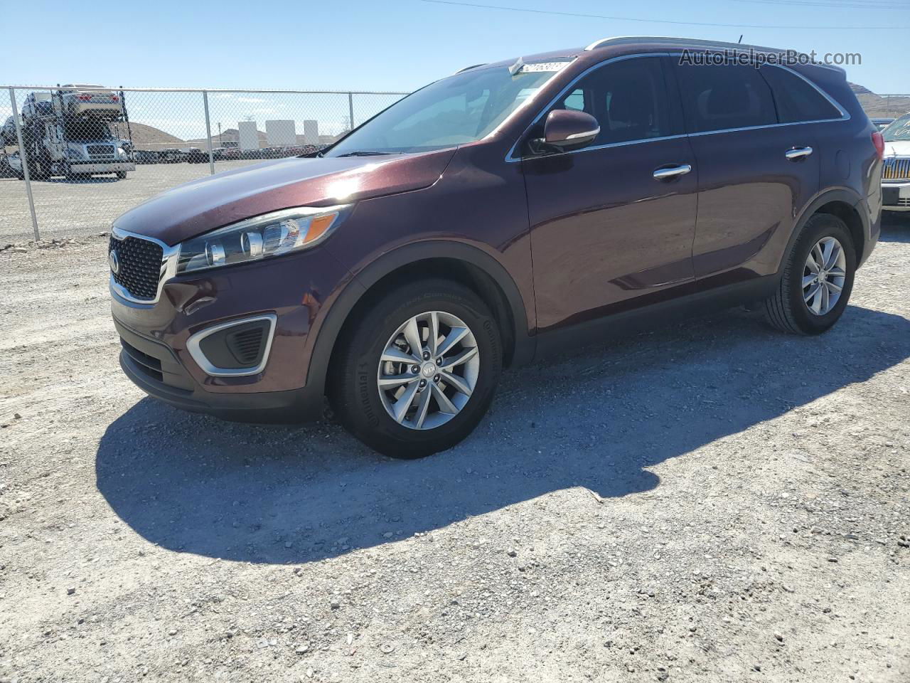 2017 Kia Sorento Lx Burgundy vin: 5XYPG4A35HG288016