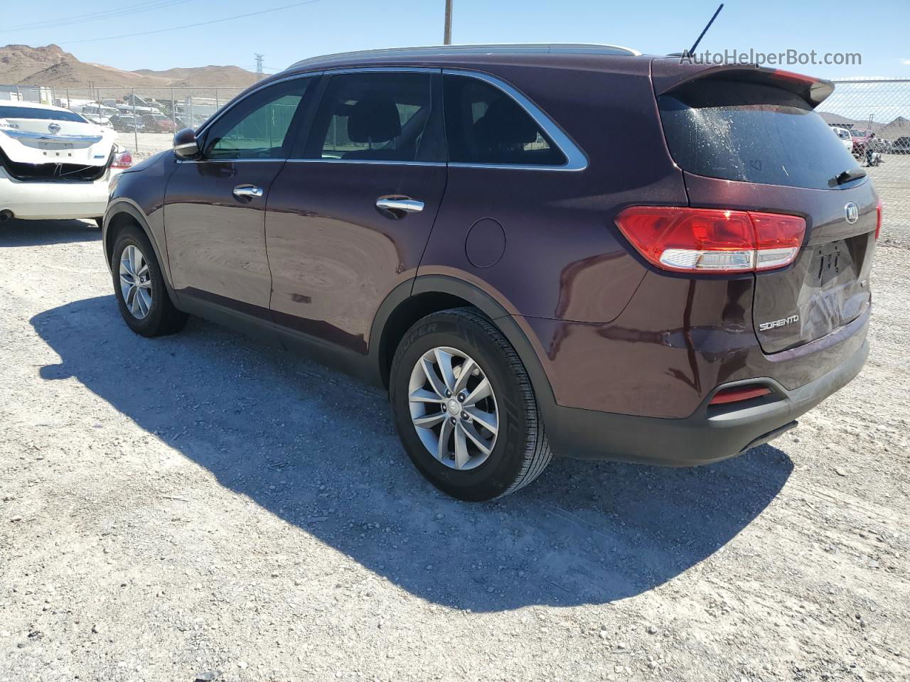 2017 Kia Sorento Lx Burgundy vin: 5XYPG4A35HG288016