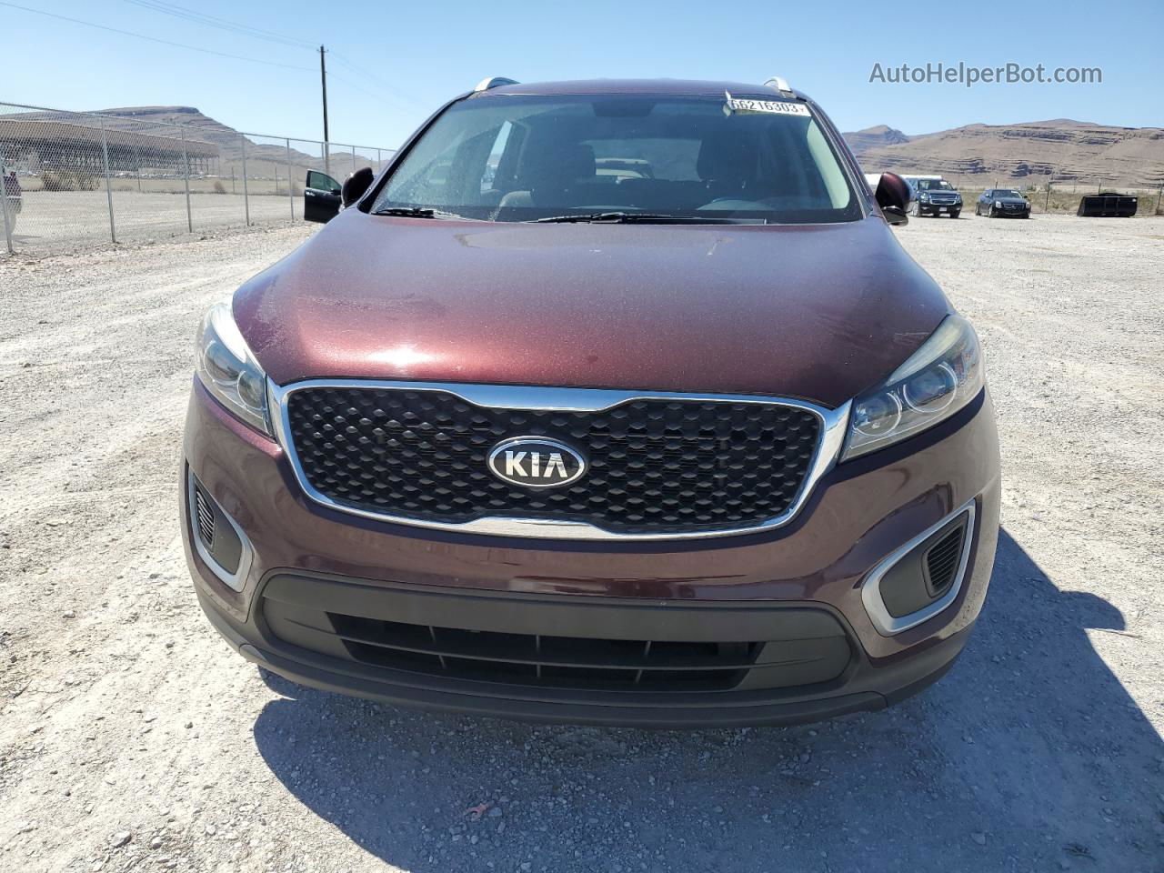 2017 Kia Sorento Lx Burgundy vin: 5XYPG4A35HG288016