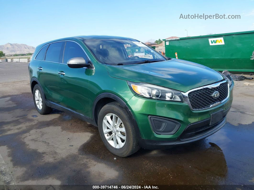 2018 Kia Sorento 2.4l L Green vin: 5XYPG4A35JG344655