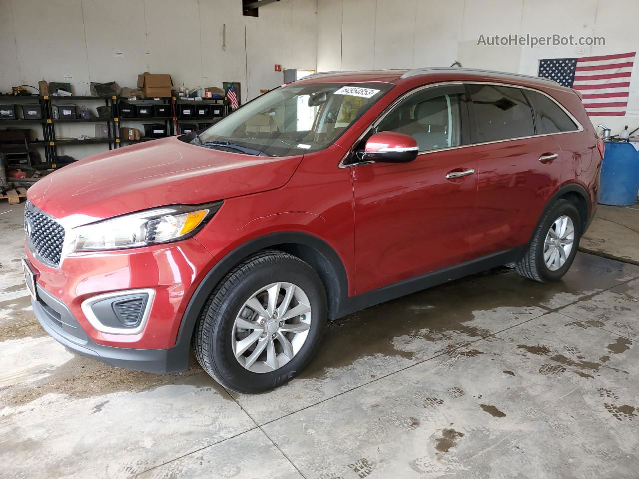 2018 Kia Sorento Lx Maroon vin: 5XYPG4A35JG424411