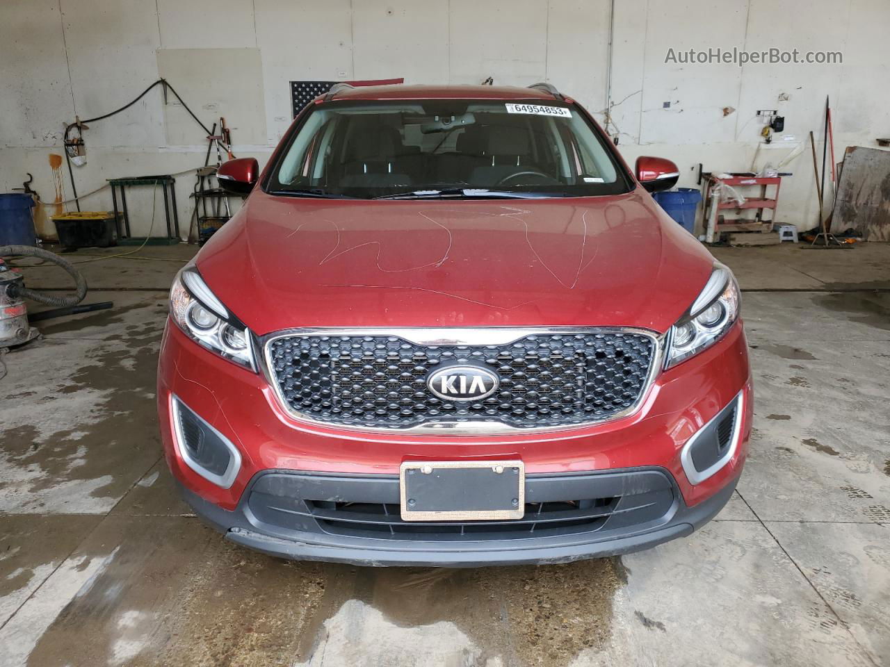 2018 Kia Sorento Lx Maroon vin: 5XYPG4A35JG424411