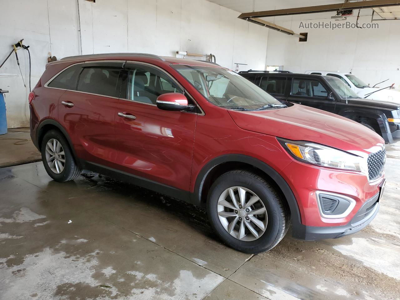 2018 Kia Sorento Lx Темно-бордовый vin: 5XYPG4A35JG424411