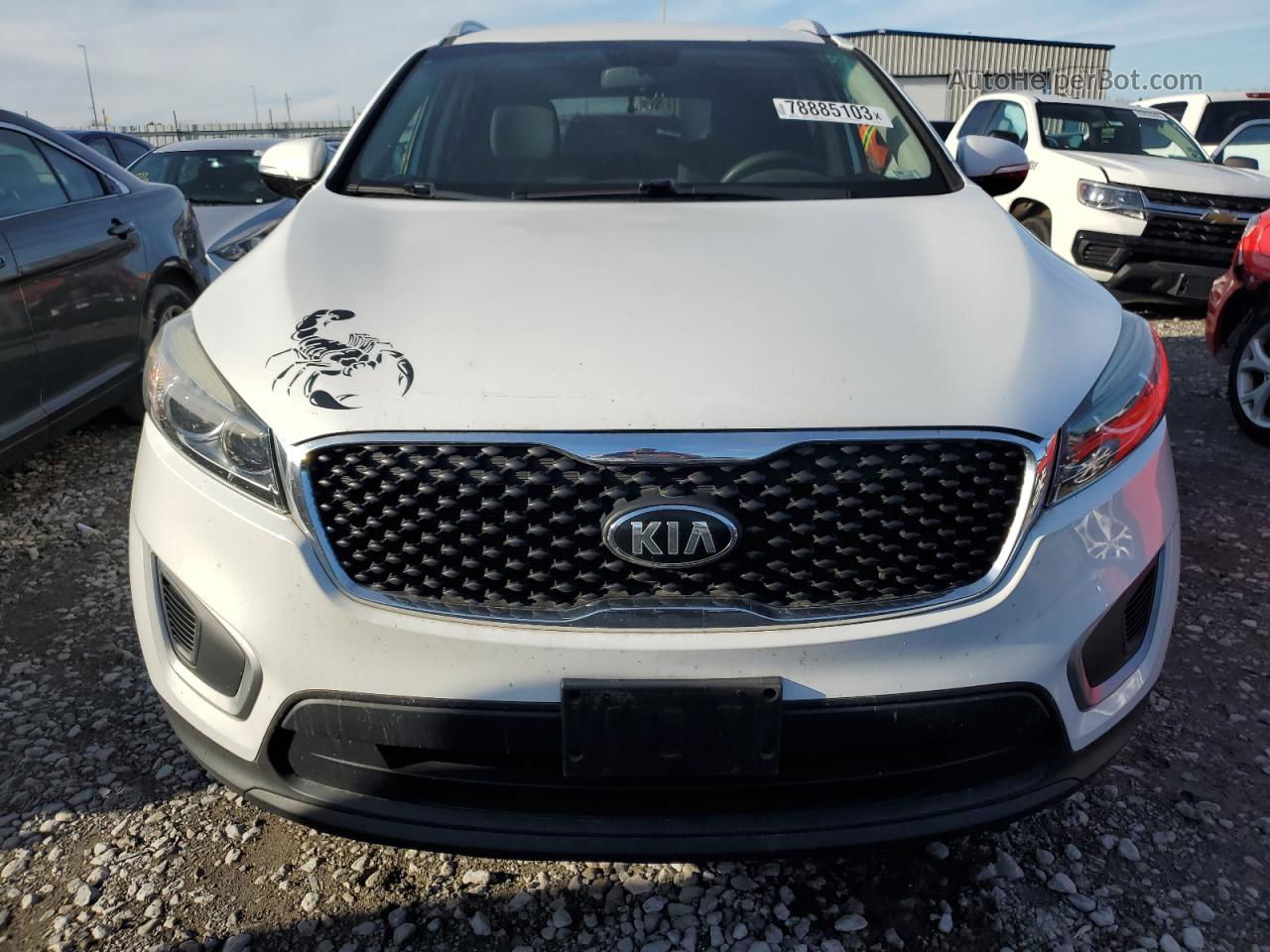 2017 Kia Sorento Lx Белый vin: 5XYPG4A36HG255851