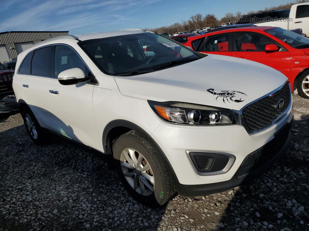 2017 Kia Sorento Lx Белый vin: 5XYPG4A36HG255851