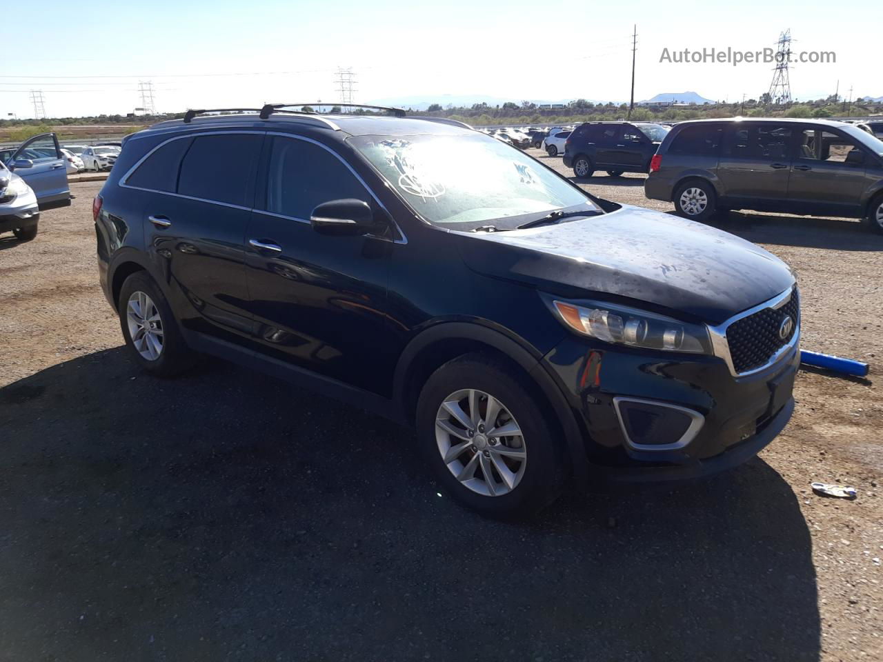 2017 Kia Sorento Lx Черный vin: 5XYPG4A36HG304398