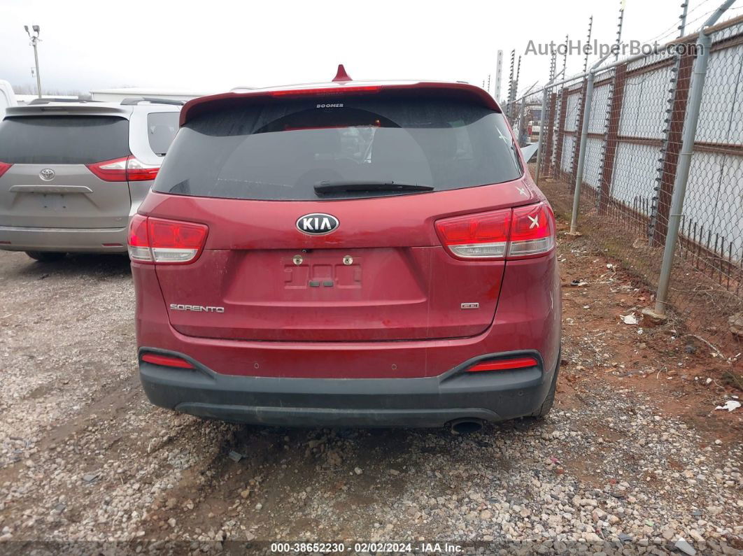 2018 Kia Sorento 2.4l Lx Maroon vin: 5XYPG4A36JG404927