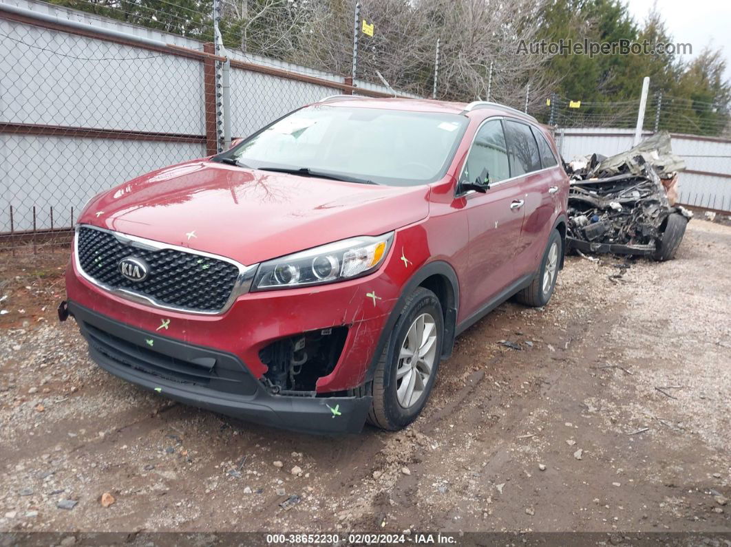 2018 Kia Sorento 2.4l Lx Maroon vin: 5XYPG4A36JG404927