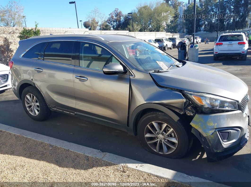 2018 Kia Sorento 2.4l Lx Gray vin: 5XYPG4A36JG416866