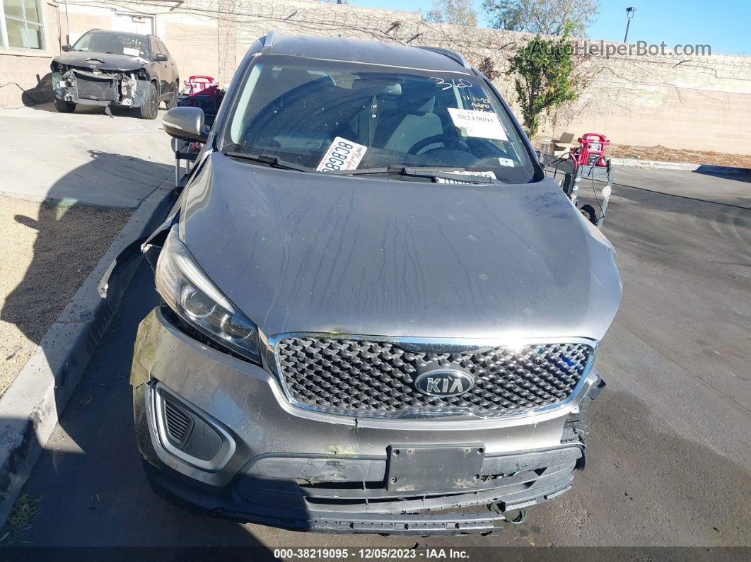 2018 Kia Sorento 2.4l Lx Gray vin: 5XYPG4A36JG416866