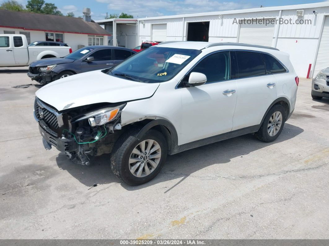 2017 Kia Sorento 2.4l Lx White vin: 5XYPG4A37HG216931