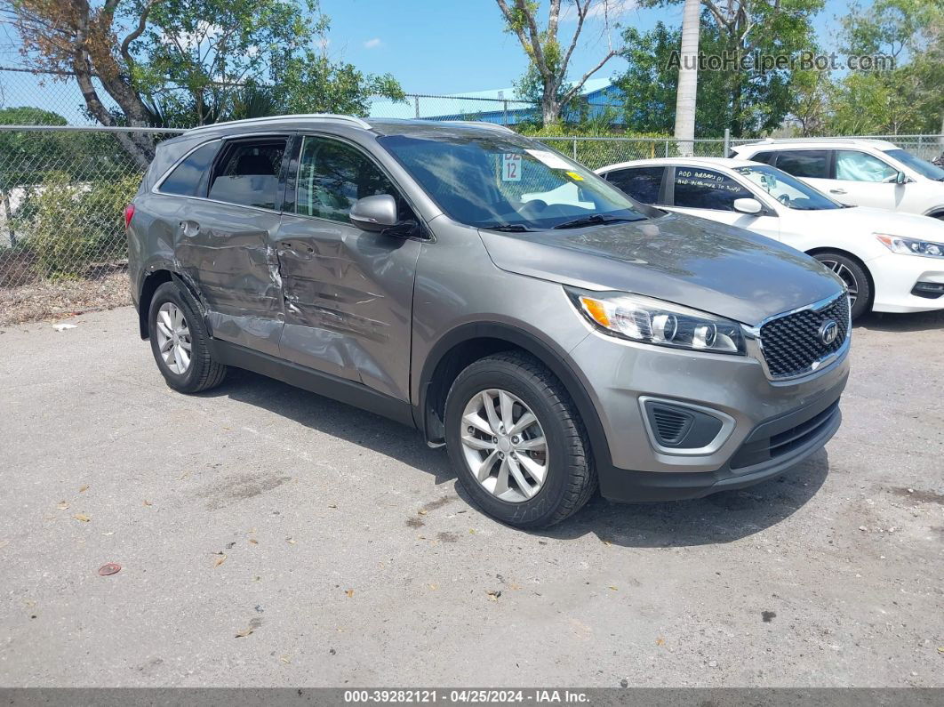 2018 Kia Sorento 2.4l Lx Gray vin: 5XYPG4A37JG358539