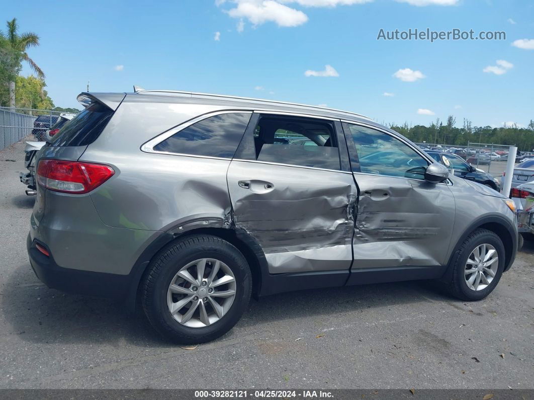 2018 Kia Sorento 2.4l Lx Gray vin: 5XYPG4A37JG358539