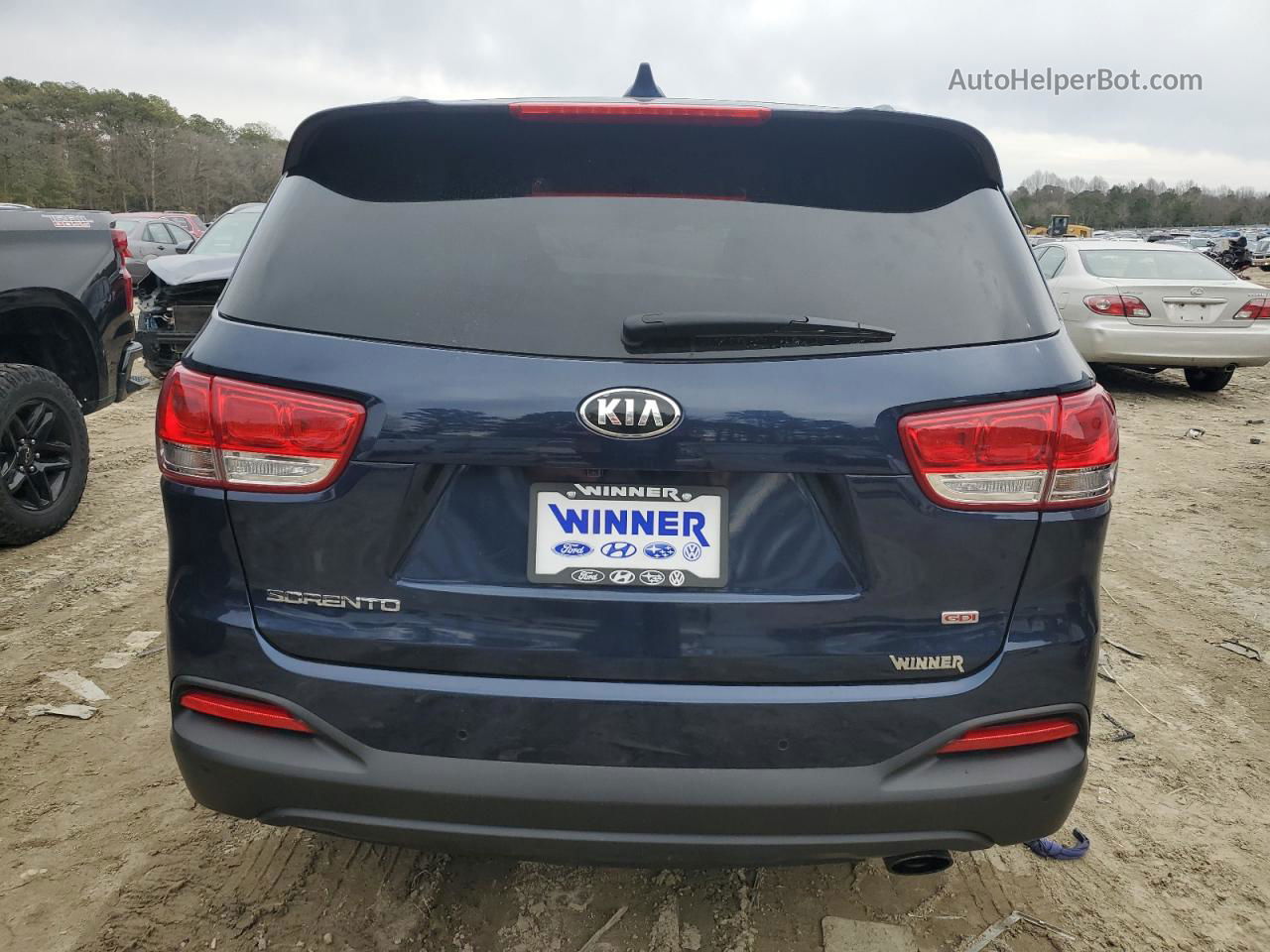 2018 Kia Sorento Lx Синий vin: 5XYPG4A37JG420134