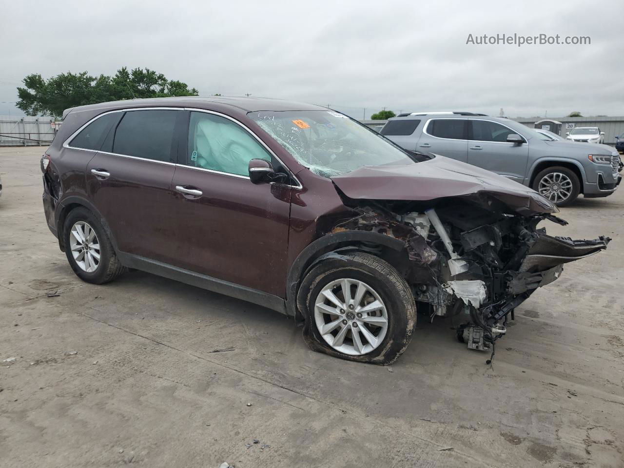 2020 Kia Sorento L Burgundy vin: 5XYPG4A37LG643485