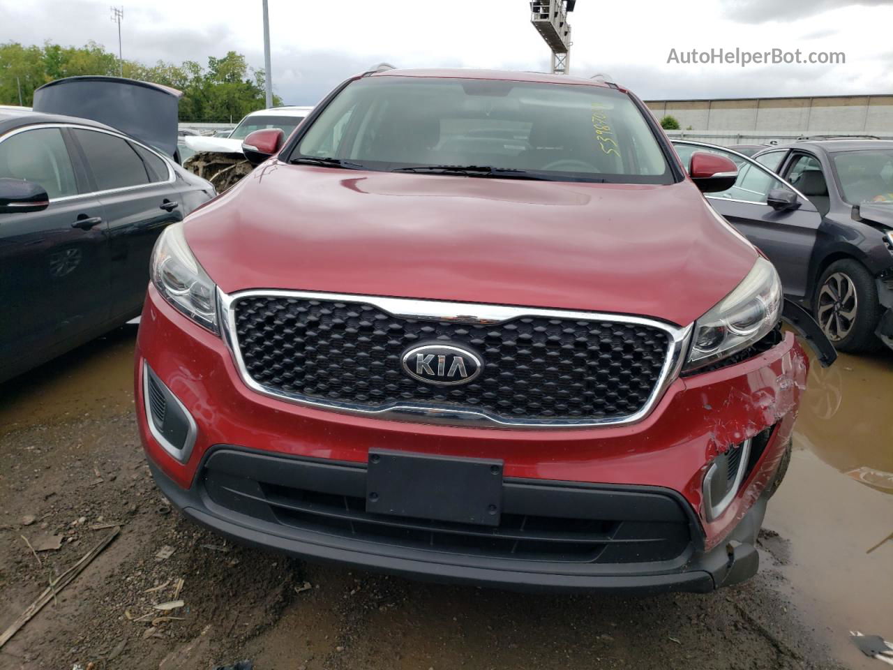 2018 Kia Sorento Lx Бордовый vin: 5XYPG4A38HG223239