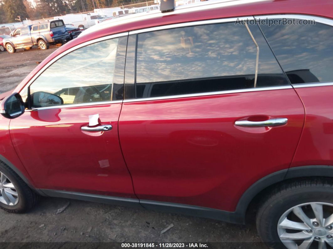 2018 Kia Sorento 2.4l Lx Red vin: 5XYPG4A38JG340194