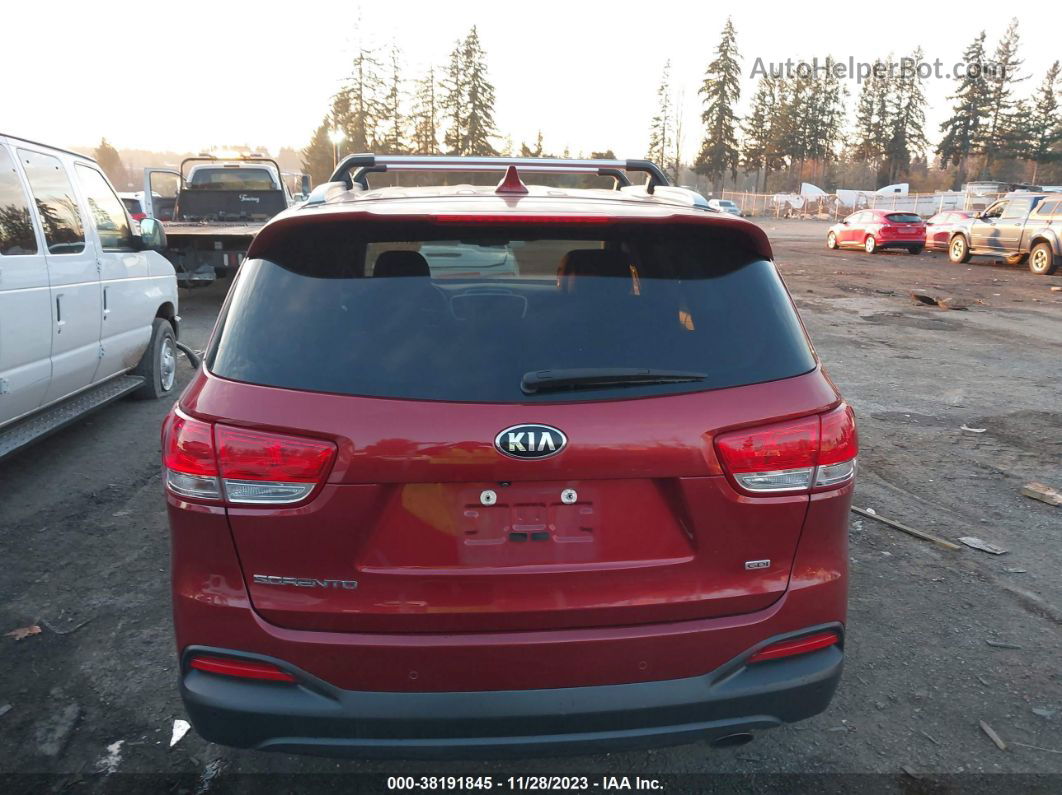 2018 Kia Sorento 2.4l Lx Red vin: 5XYPG4A38JG340194