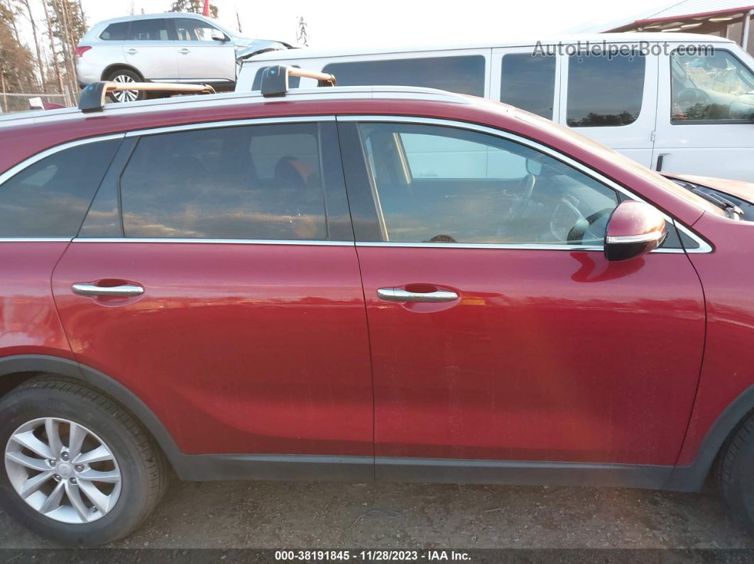 2018 Kia Sorento 2.4l Lx Red vin: 5XYPG4A38JG340194