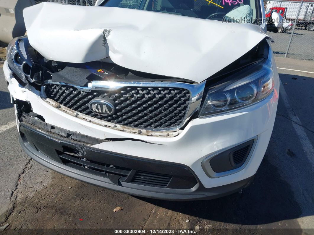 2018 Kia Sorento 2.4l Lx White vin: 5XYPG4A38JG401950