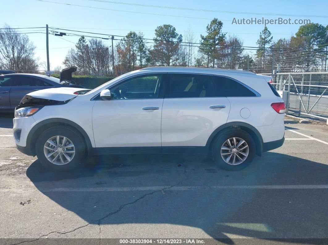 2018 Kia Sorento 2.4l Lx White vin: 5XYPG4A38JG401950