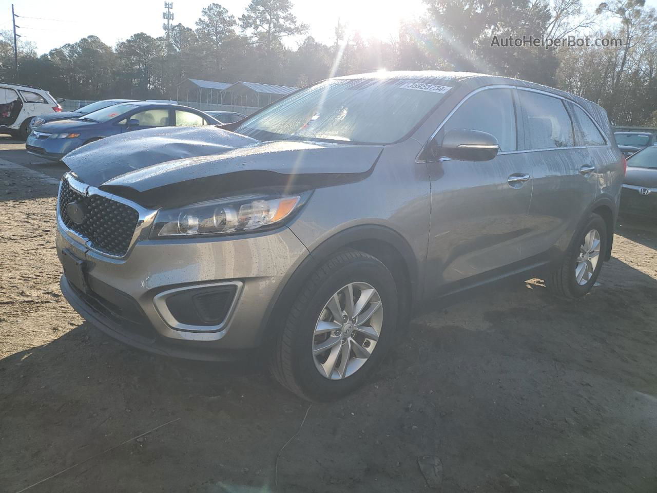 2018 Kia Sorento Lx Gray vin: 5XYPG4A38JG408882