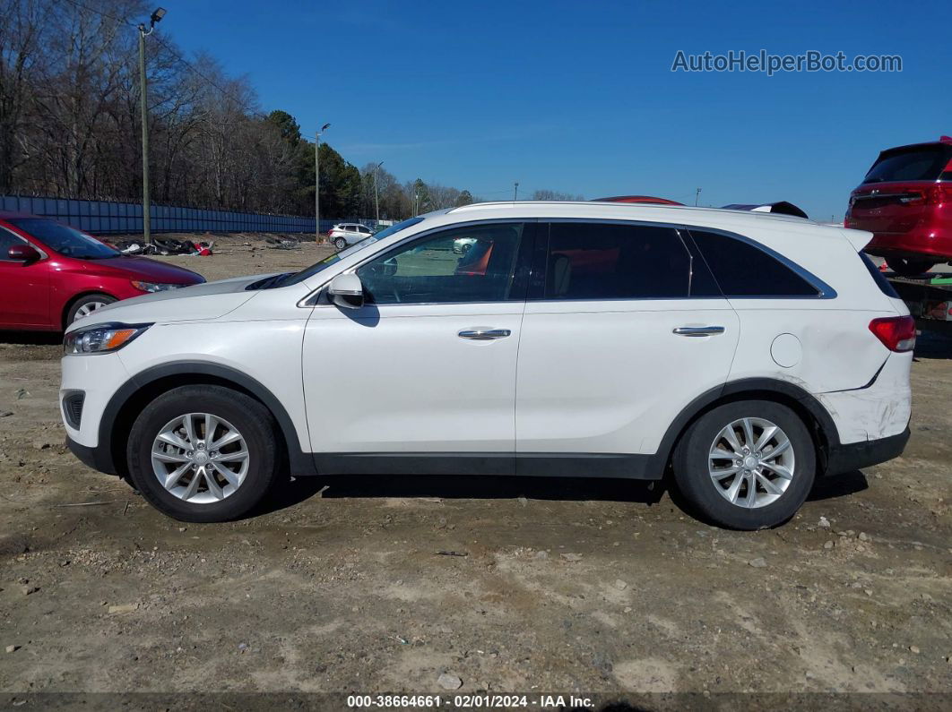 2018 Kia Sorento 2.4l Lx White vin: 5XYPG4A38JG413046