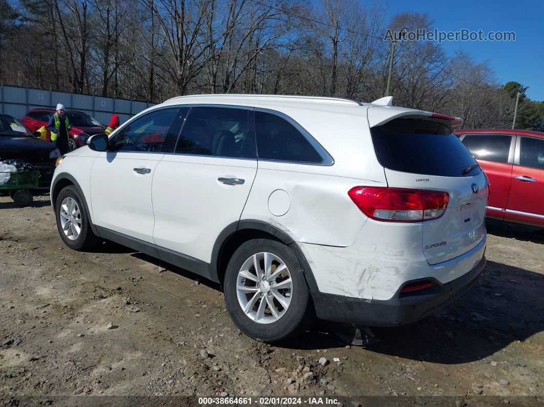 2018 Kia Sorento 2.4l Lx White vin: 5XYPG4A38JG413046