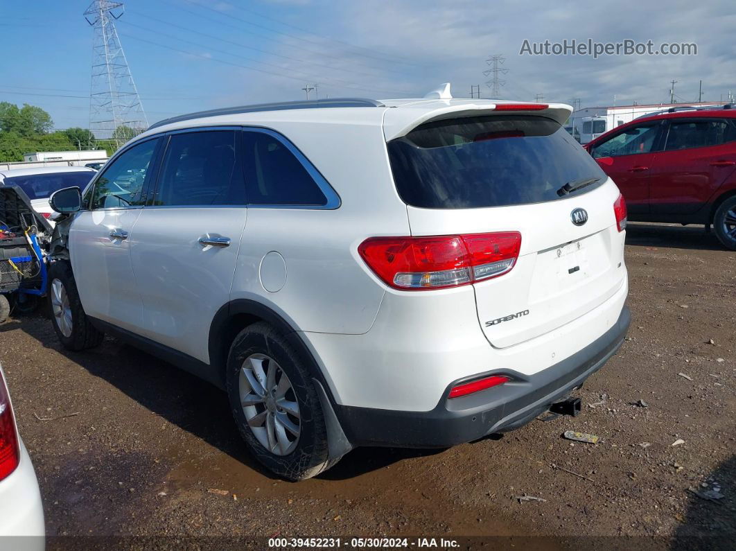 2018 Kia Sorento 2.4l Lx White vin: 5XYPG4A38JG421177