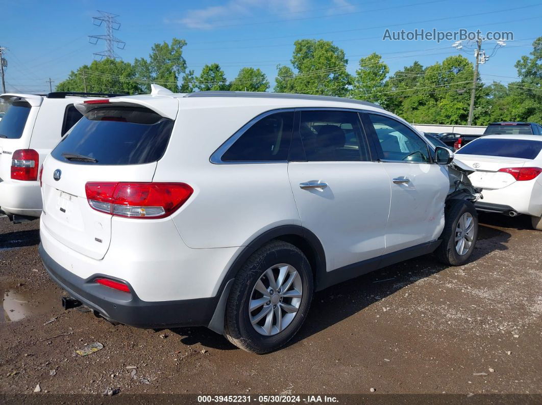 2018 Kia Sorento 2.4l Lx White vin: 5XYPG4A38JG421177