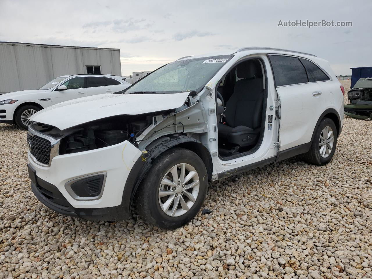 2017 Kia Sorento Lx White vin: 5XYPG4A39HG240549