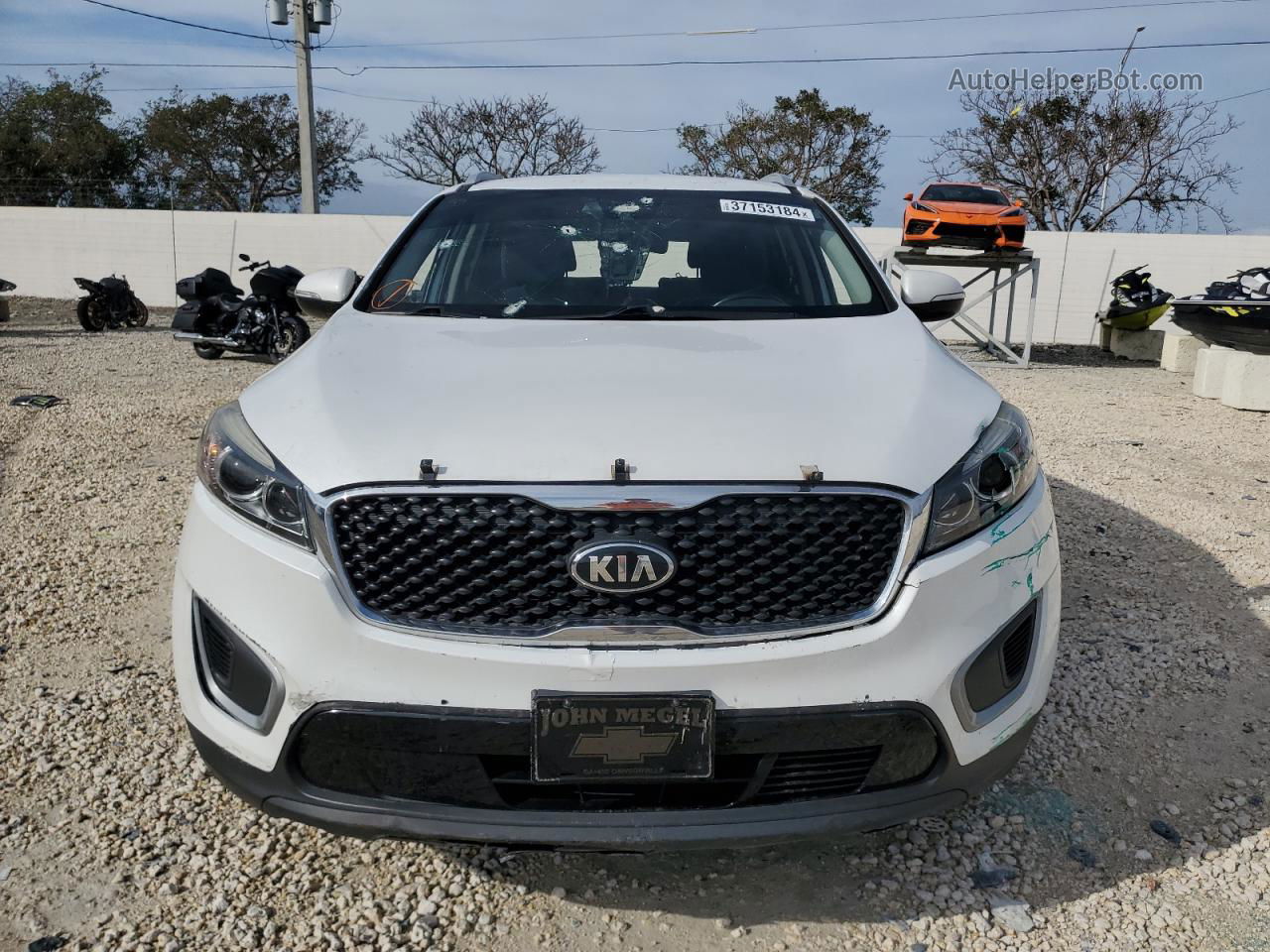 2017 Kia Sorento Lx White vin: 5XYPG4A39HG270392