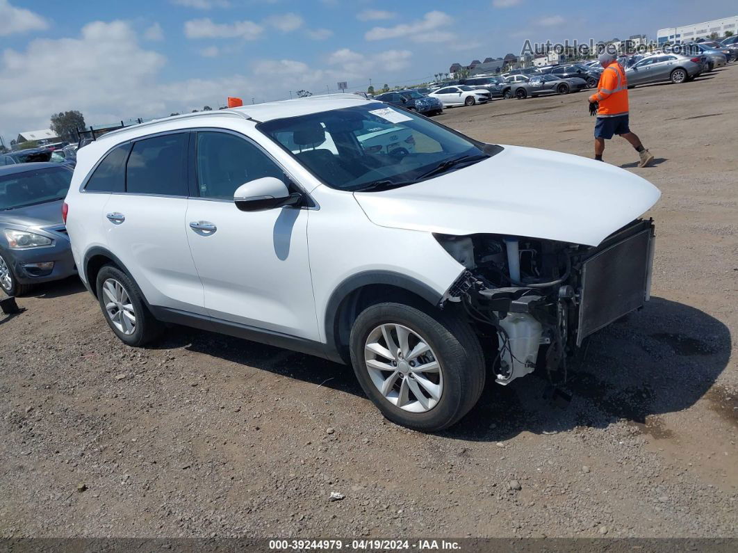 2018 Kia Sorento 2.4l Lx White vin: 5XYPG4A39JG339443