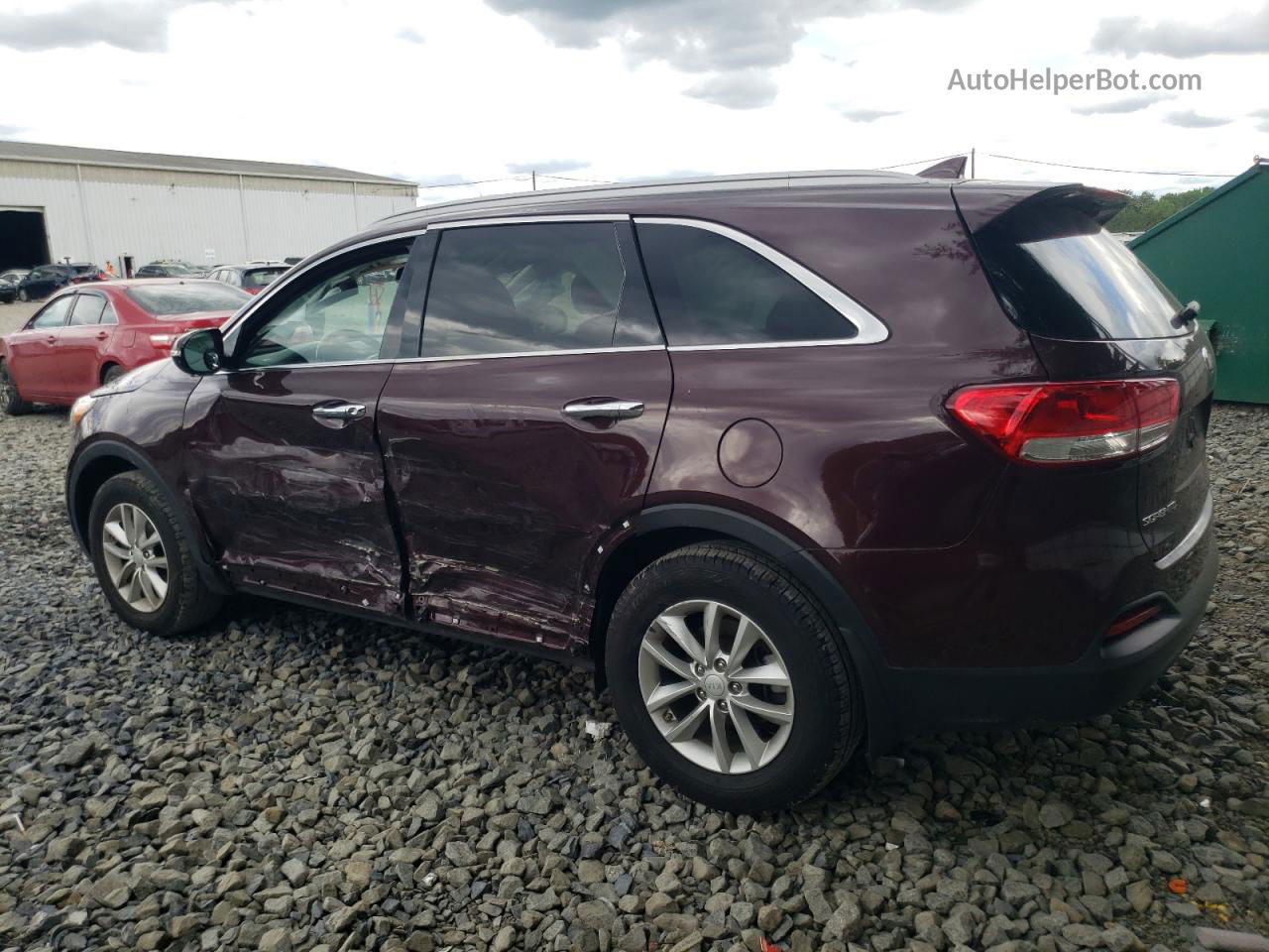 2018 Kia Sorento Lx Burgundy vin: 5XYPG4A39JG377044