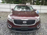 2018 Kia Sorento Lx Burgundy vin: 5XYPG4A39JG377044