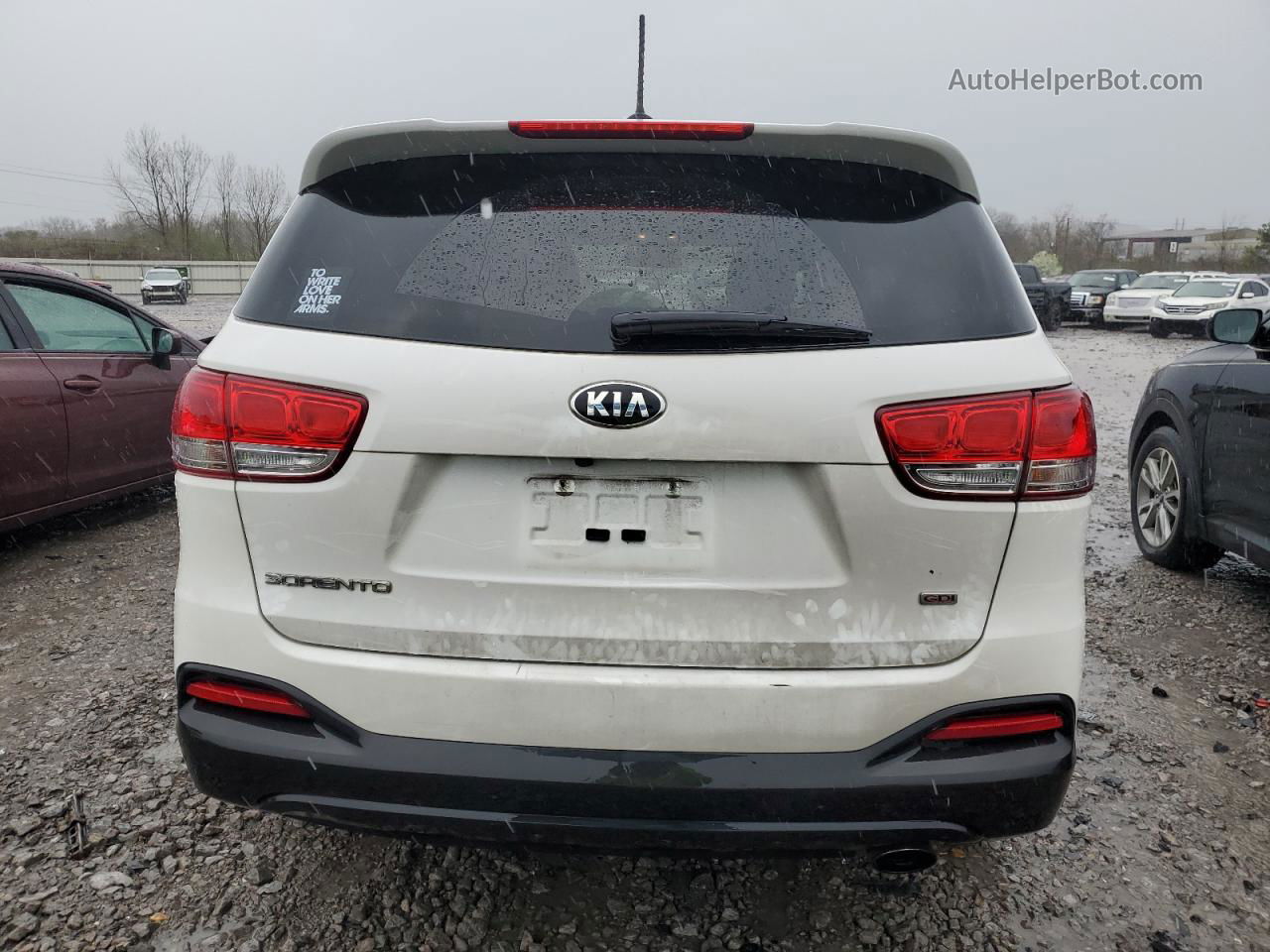 2017 Kia Sorento Lx White vin: 5XYPG4A3XHG190406