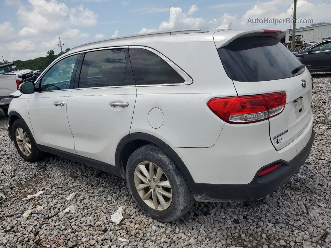 2017 Kia Sorento Lx White vin: 5XYPG4A3XHG244674