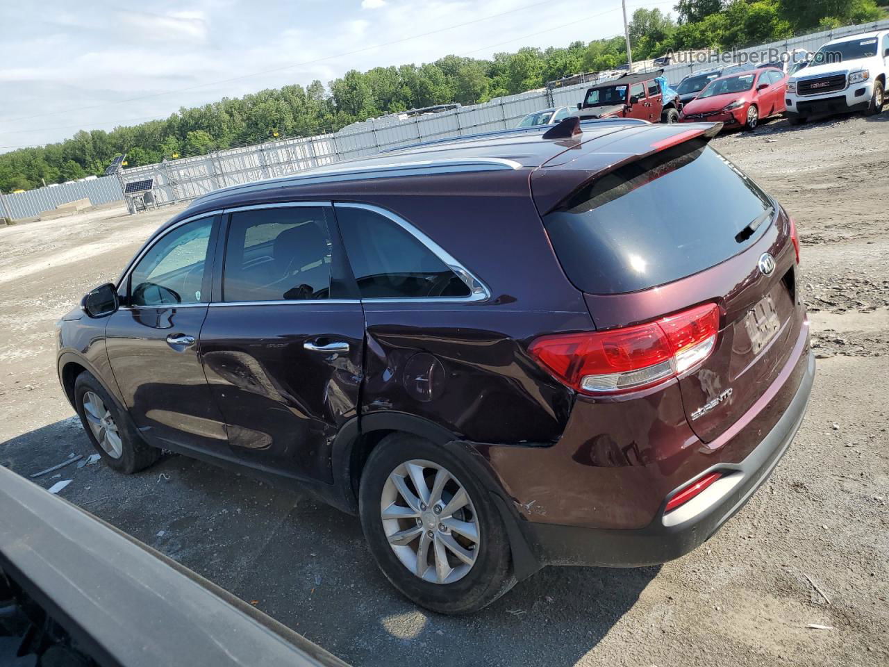 2017 Kia Sorento Lx Burgundy vin: 5XYPG4A3XHG246523