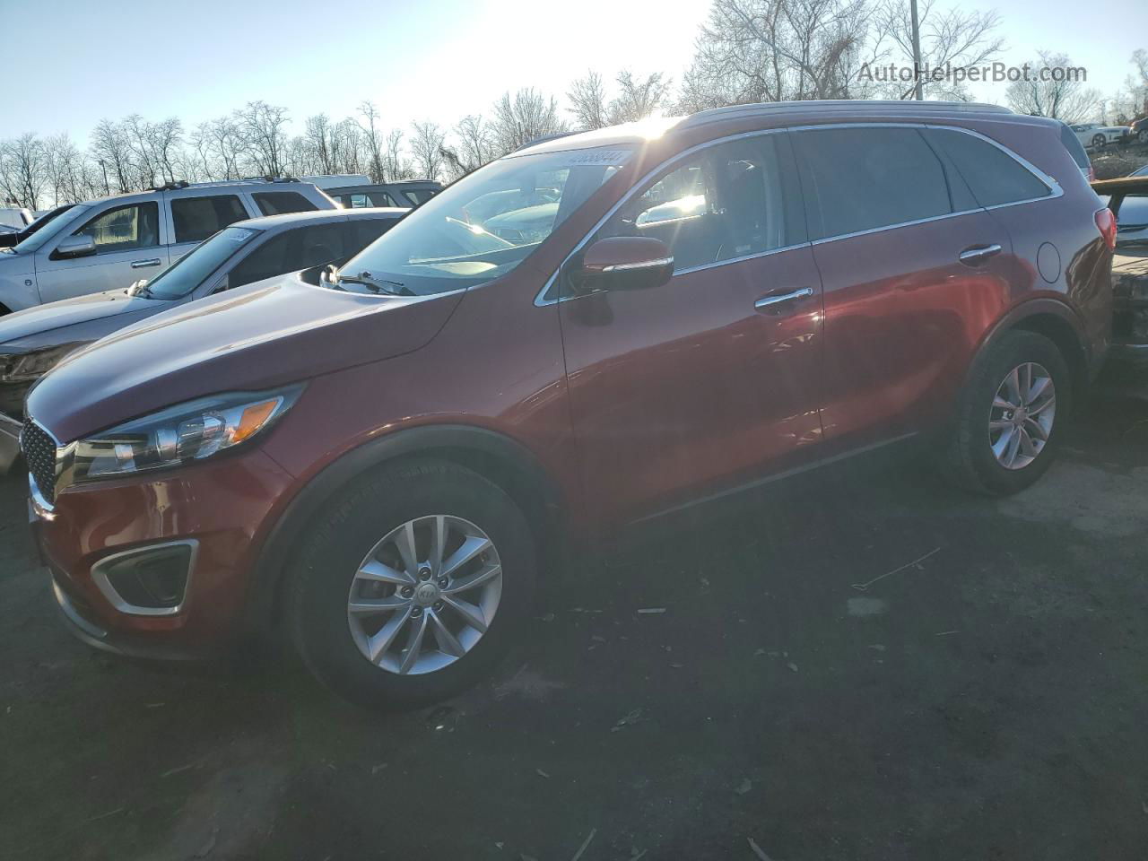 2017 Kia Sorento Lx Red vin: 5XYPG4A3XHG267744