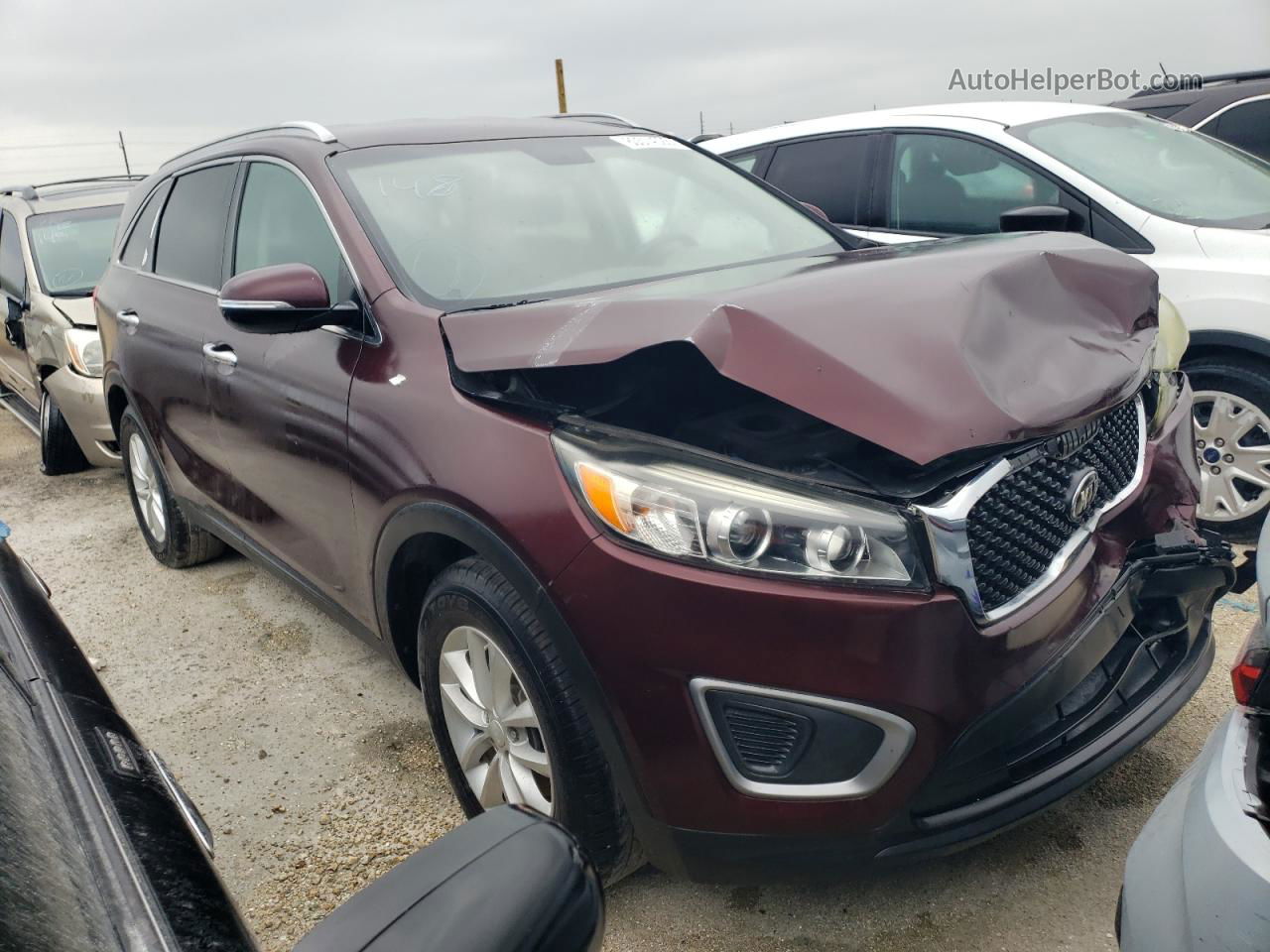 2017 Kia Sorento Lx Burgundy vin: 5XYPG4A3XHG274788