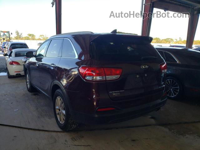 2017 Kia Sorento Lx Burgundy vin: 5XYPG4A3XHG274788