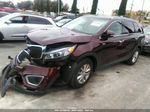 2017 Kia Sorento Lx Maroon vin: 5XYPG4A3XHG301486