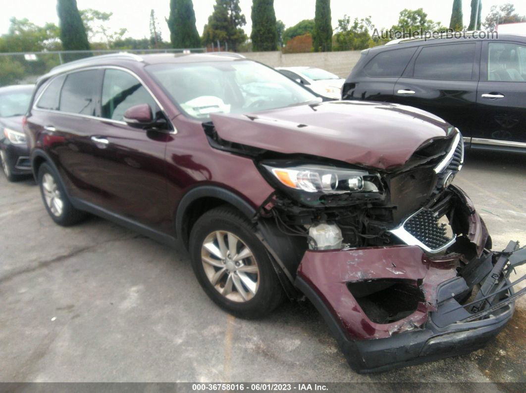 2017 Kia Sorento Lx Maroon vin: 5XYPG4A3XHG301486