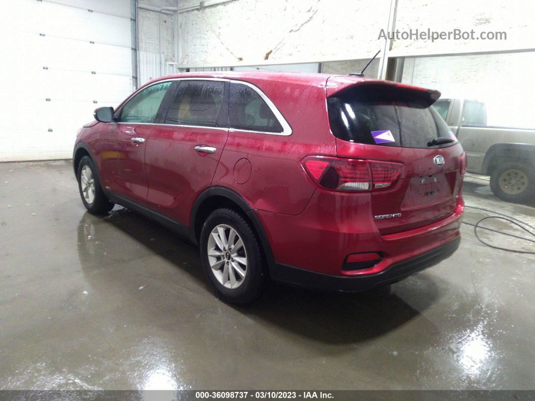 2020 Kia Sorento Lx Red vin: 5XYPG4A3XLG676335