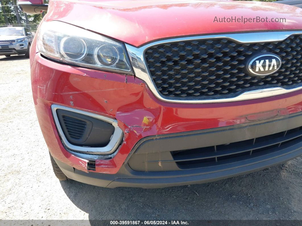 2017 Kia Sorento 3.3l Lx Red vin: 5XYPG4A50HG302776