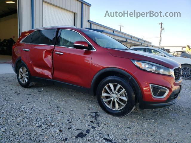 2018 Kia Sorento Lx Red vin: 5XYPG4A50JG403399