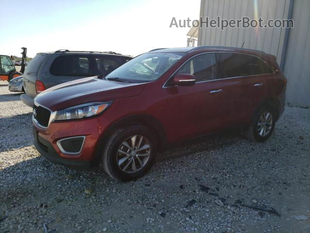 2018 Kia Sorento Lx Red vin: 5XYPG4A50JG403399